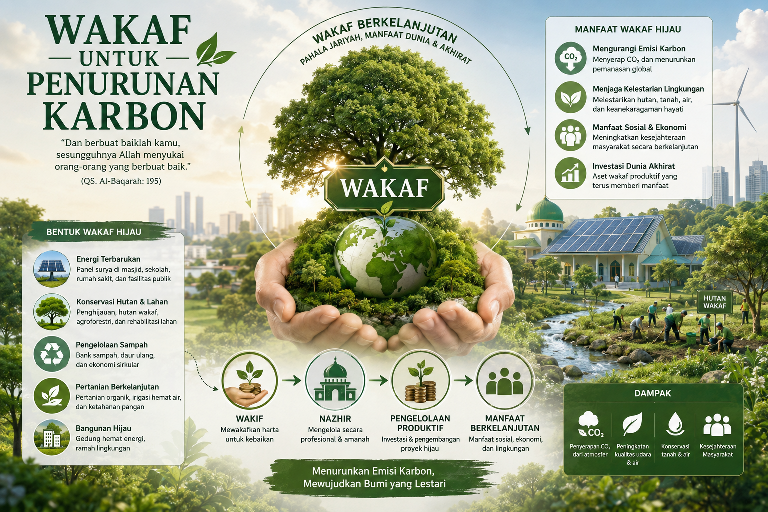 Wakaf untuk Penurunan Karbon Membangun Ekonomi Hijau Berbasis Kemaslahatan