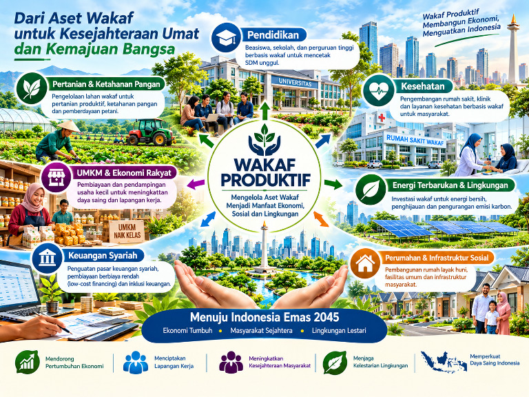 Mengembangkan Wakaf Produktif sebagai Pilar Ekonomi Nasional Indonesia